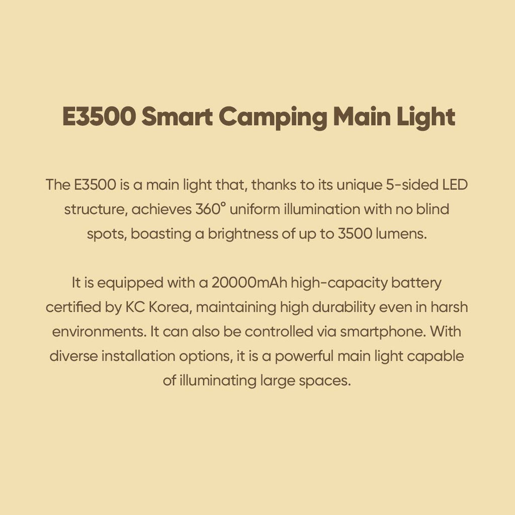 TyiiPlus E3500 Smart Camping Light