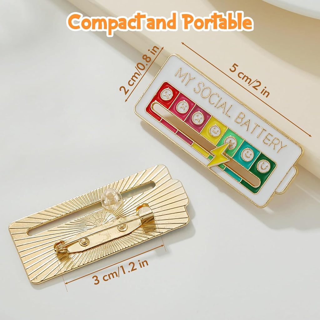 My Social Battery / Mood Tracker Enamel Brooch