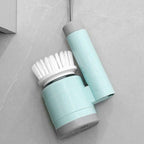ABS Elektrisk Rengøringsbørste – Multifunktionel Håndholdt Køkken- og Husholdningsrenser med 3 Udskiftelige Puder