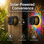 Solar Mandala Væglampe Udendørs Havehegnsprojektor Lampe Terrasse Stemningsdekoration