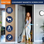 Magnetiskt insektsnät för dörr – Självstängande nätgardin, handsfree-ingång, enkel installation, husdjurs- och barnvänlig