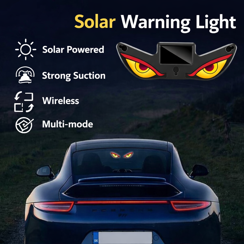 😈 Solar Dæmonøje LED Bilrude Lys