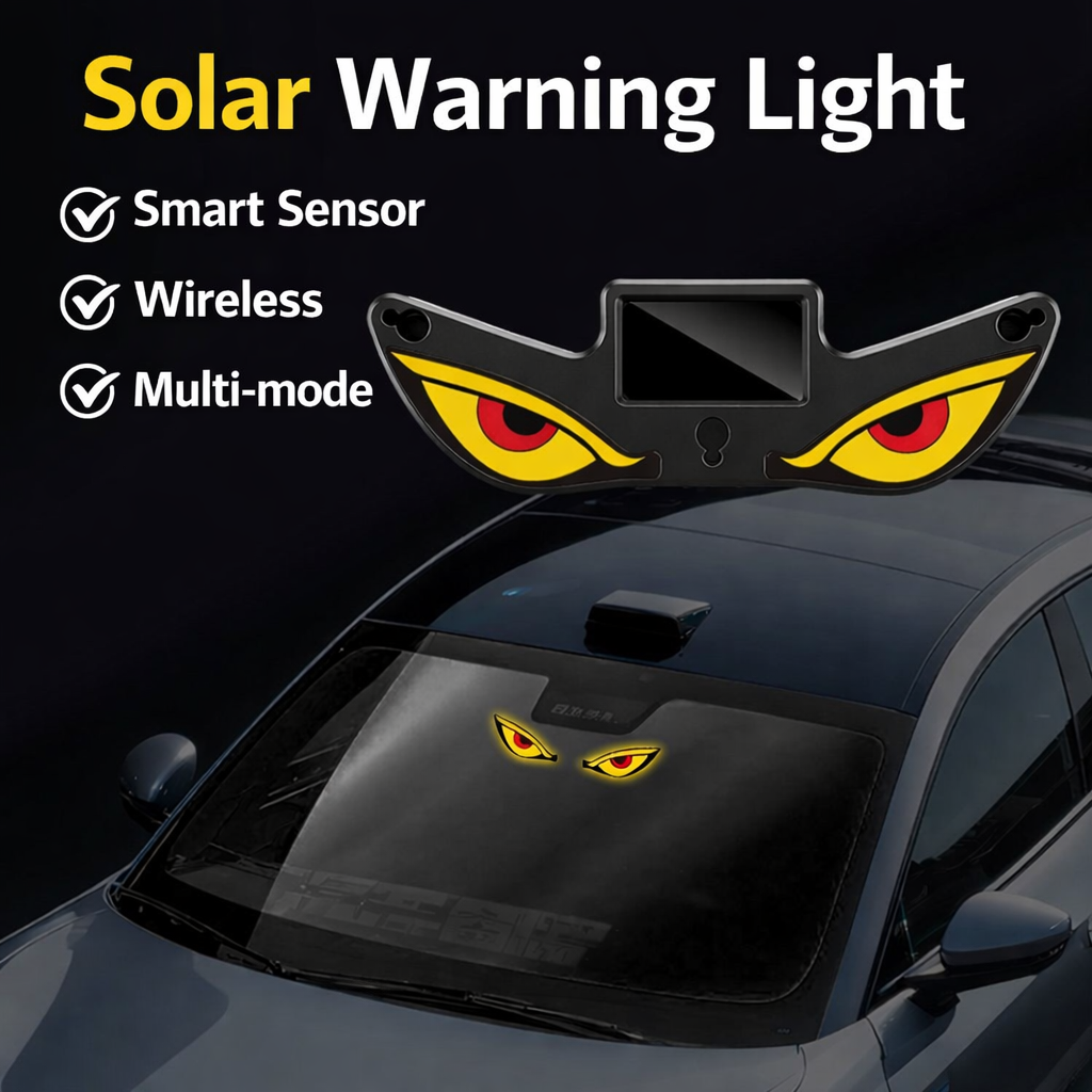 😈 Solar Dæmonøje LED Bilrude Lys