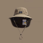 Unisex UV Protection Bucket Hat with Neck Flap – Breathable Sun Hat for Hiking, Fishing & Outdoor Adventures (Adult & Kids)