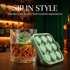 Rose Ice Cube Tray – 9-Cavity Silicone Mold for Whiskey & Cold Drinks