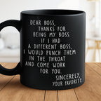 😂 Dear Boss Funny Mug – Hilarious Office Gift for Boss, Coworker or Work Bestie