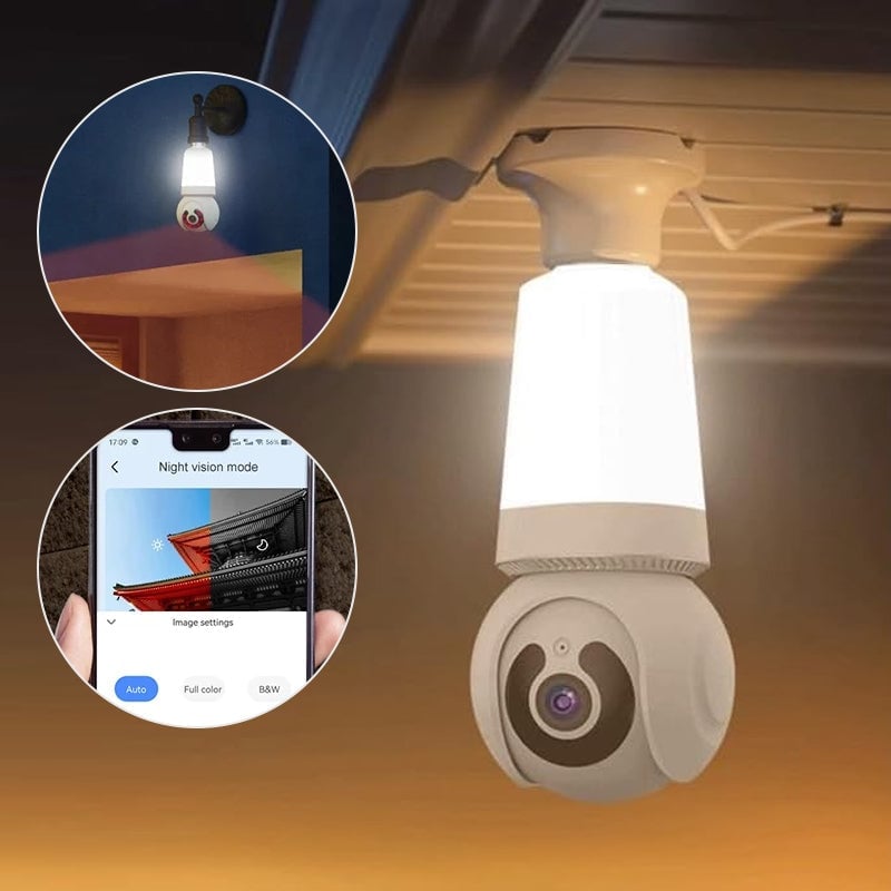 Utomhuslampa med säkerhetskamera