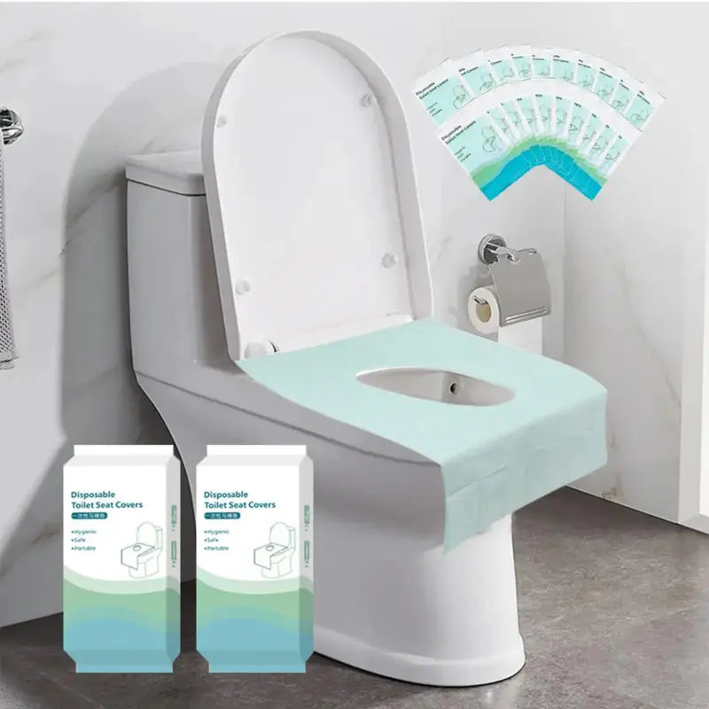 Engangssædebetræk til toilet – Bærbare hygiejniske toiletbeskyttere til rejser, offentlige toiletter, passer til alle toiletsædeformer
