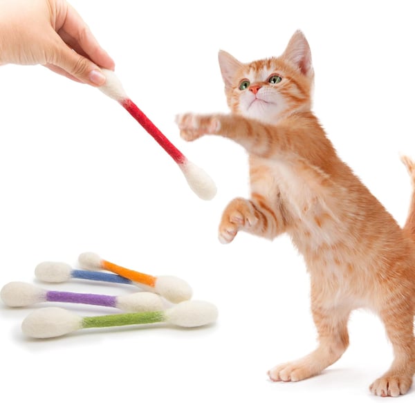 ❤️Til glade, sunde og aktive indekatte🐱Swabs Kattelegetøj med Katteurt