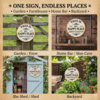 This Is Our Happy Place Metal Wall Sign