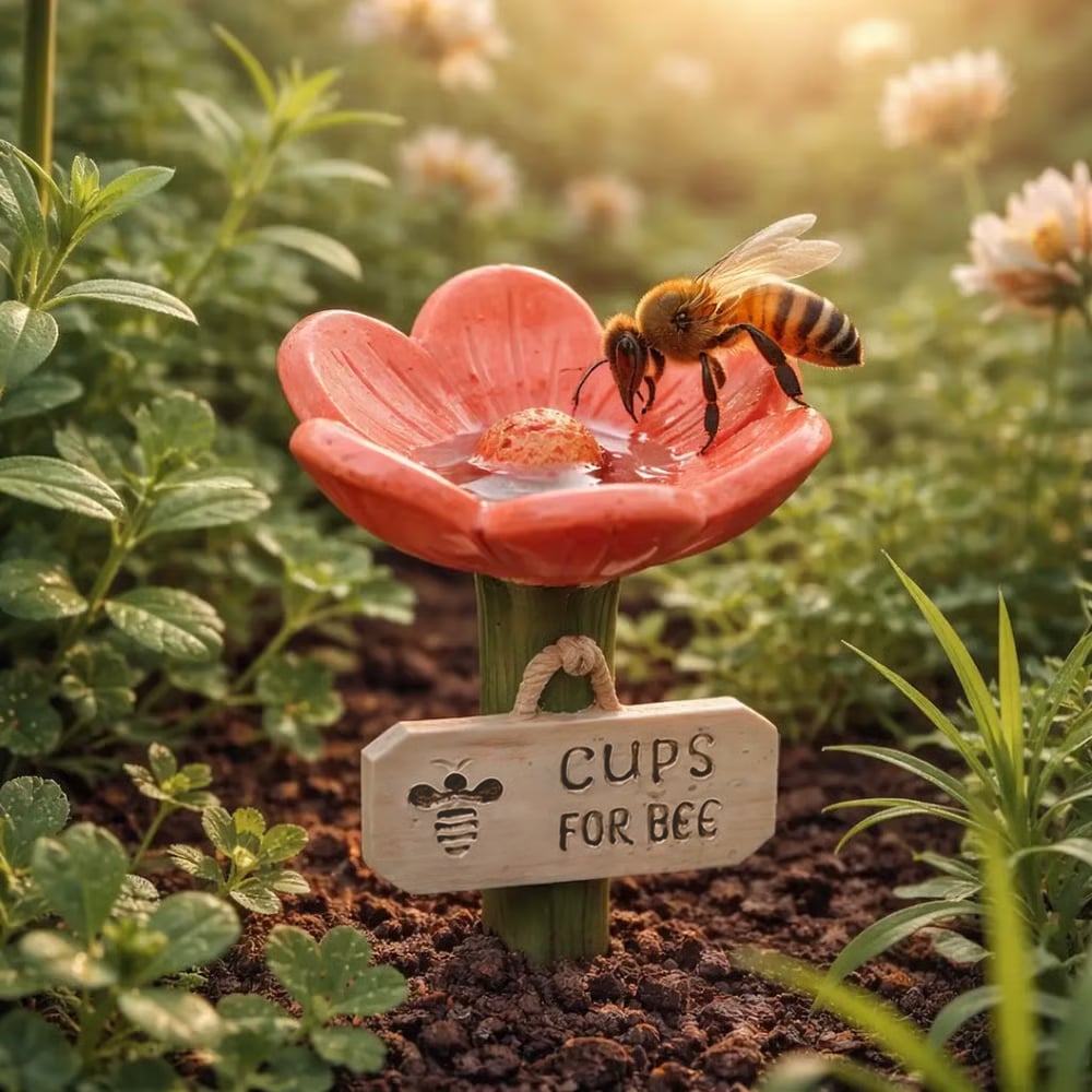 🐝Blomsterformet bidrikkestation💧