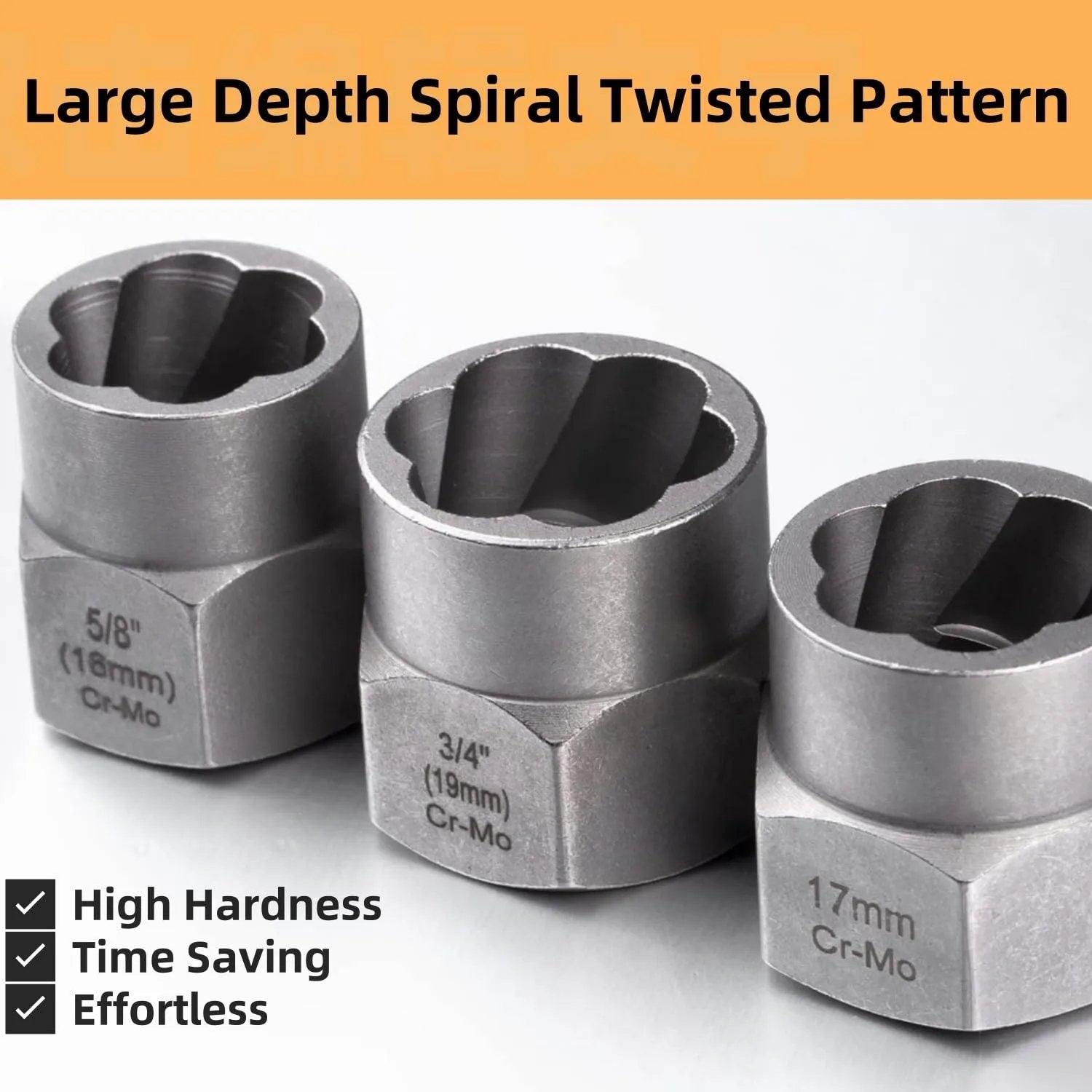 14Pc Impact Bolt & Nut Extractor Set – Stripped Lug & Rounded Bolt Remover for Damaged, Frozen Fasteners
