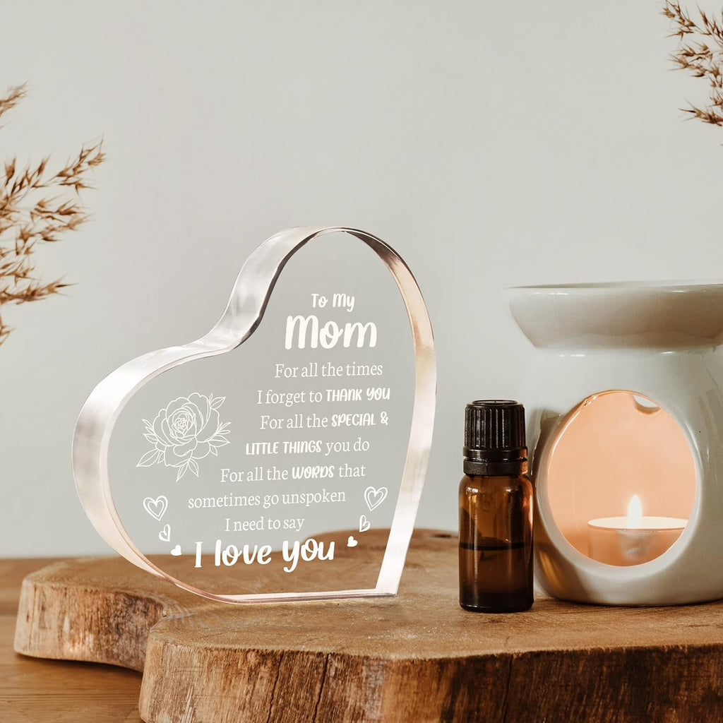 Mors dags gave❤️Til min mor Hjerteformet akryl minde