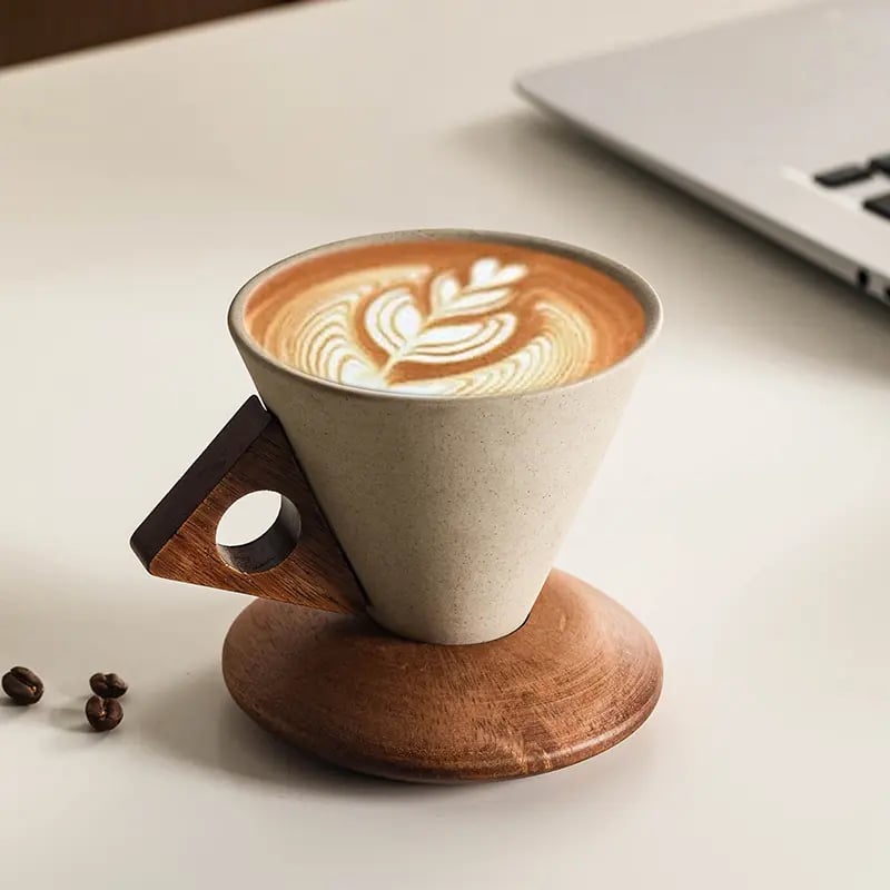 Wabisabi konisk keramisk kaffekrus