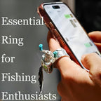 💍Lurehjul vedhæng og ring kombisæt - roterende arm, velegnet som fiskepynt og gave🎁