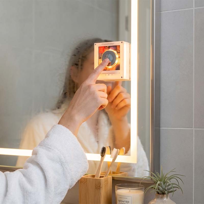 Magnetisk NFC Musikafspiller Natlampe – Smart Mini Vinylafspiller i Akryl med Automatisk Afspilning, Blød Belysning og Tilpassede Sange