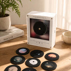 Magnetisk NFC Musikafspiller Natlampe – Smart Mini Vinylafspiller i Akryl med Automatisk Afspilning, Blød Belysning og Tilpassede Sange