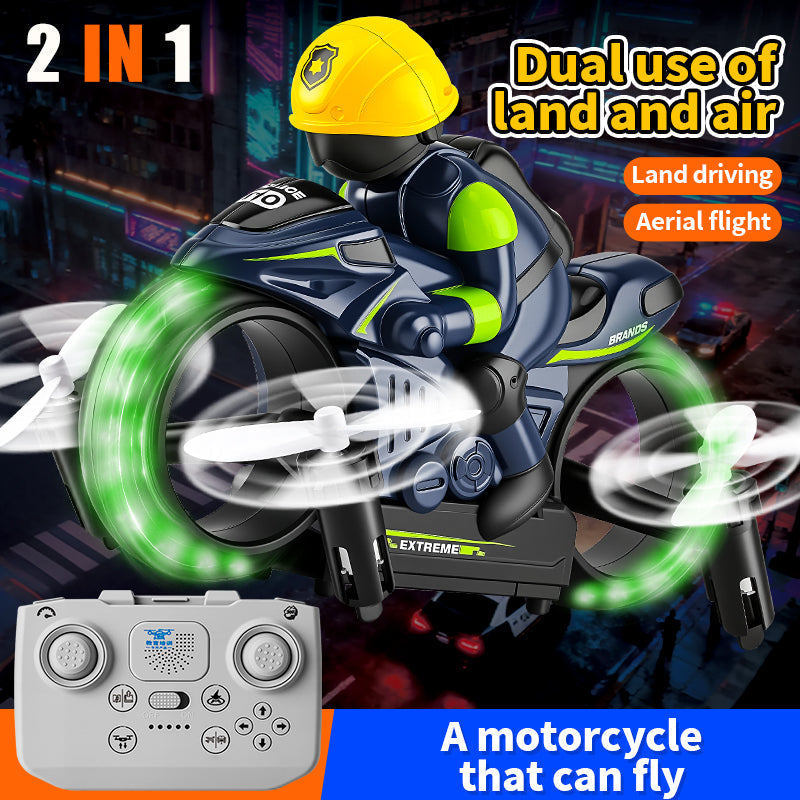 2-i-1 flyvende motorcykel – RC-motorcykel til land og luft med dobbeltfunktion