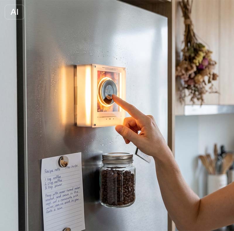 Magnetisk NFC Musikafspiller Natlampe – Smart Mini Vinylafspiller i Akryl med Automatisk Afspilning, Blød Belysning og Tilpassede Sange