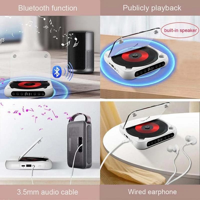 Bærbar Bluetooth CD-afspiller ❤️ Den perfekte gave til musikelskere