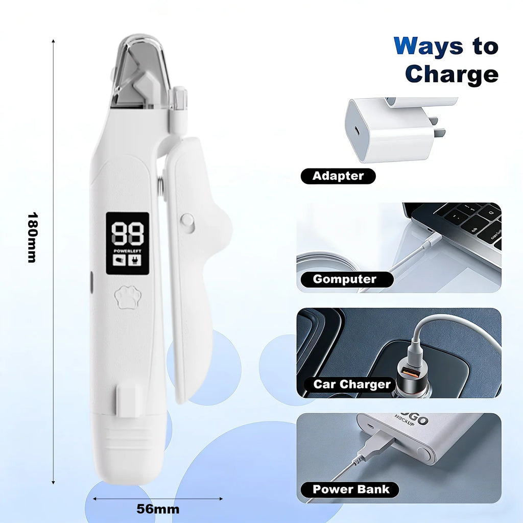 2-in-1 LED Pet Nail Clipper & Grinder