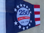 🔥250-årsjubileums USA-minnesflagga (90x150 cm), dubbelsidigt broderad