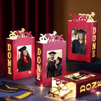 🎓4 stk. 2026-dimissionspynt til Class of 2026-Passer til 4x6 tommer billeder|Fyldbar billedboks