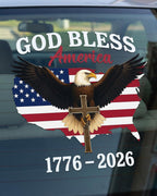 Gud Velsigne Amerika 250-års Jubilæum Bilmærkat