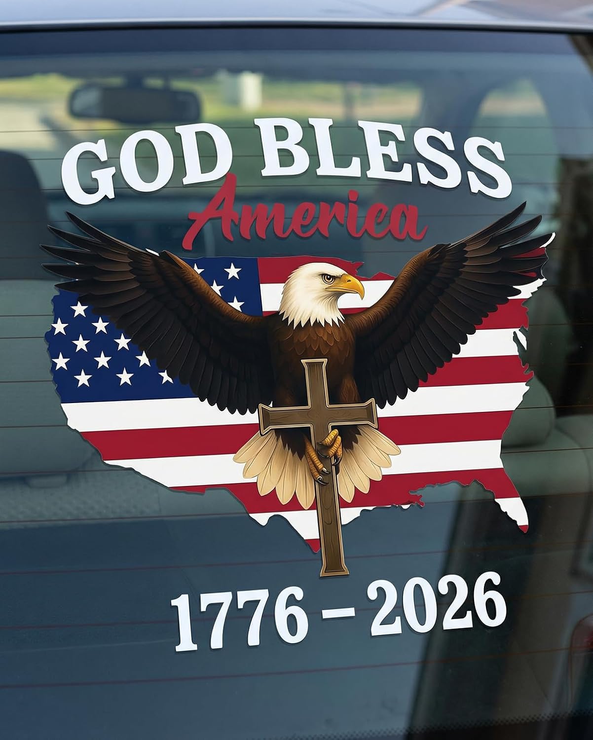 Gud Velsigne Amerika 250-års Jubilæum Bilmærkat