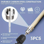3-delars gängsats för PVC-rör, kraftig (1/2″, 3/4″, 1″ hane/hona) – för PVC-, PPR- och MPP-rör