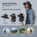 Spring/Summer Fisherman's Hat Detachable Outdoor Fishing Face Covering Neck Protection