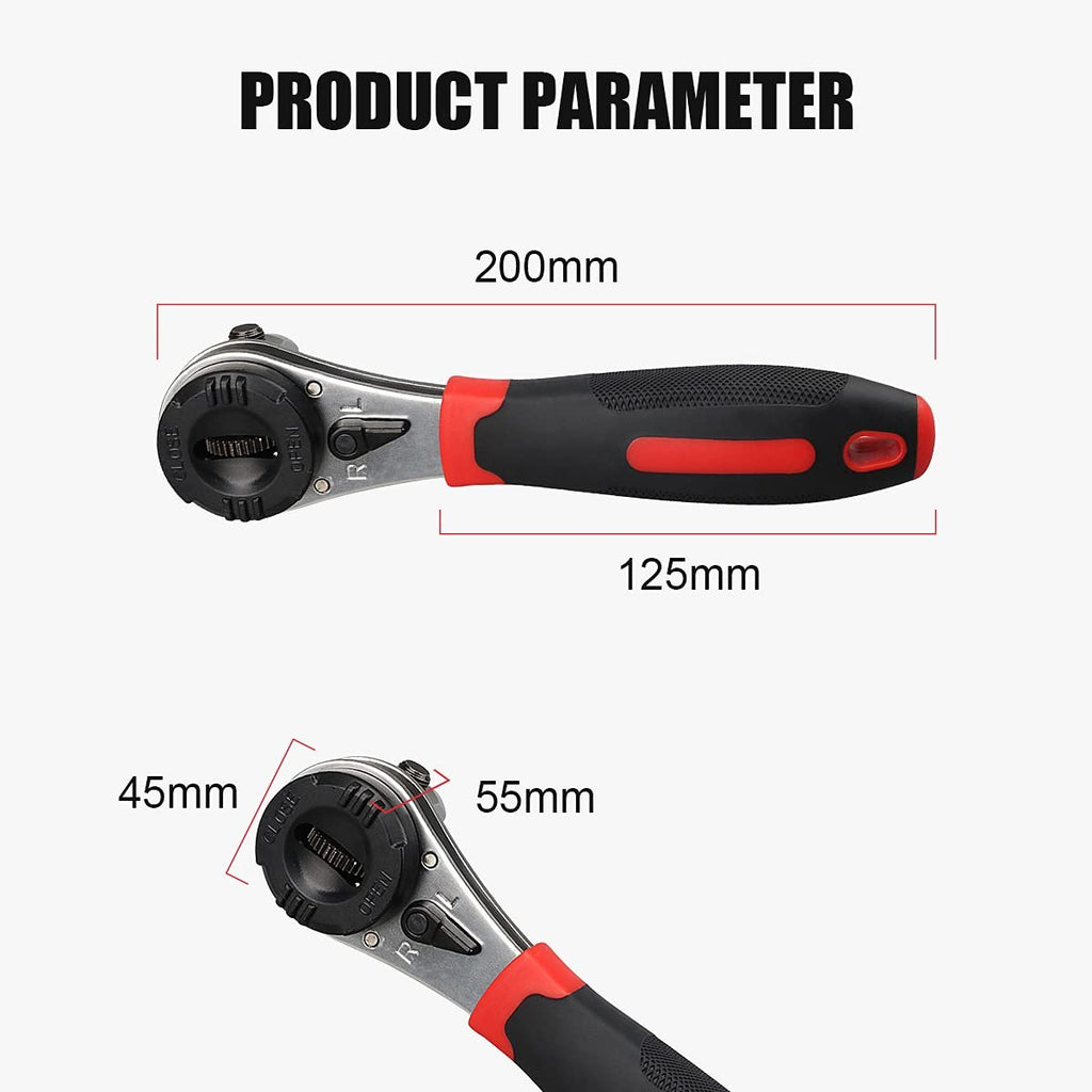 🔧Justerbart skraldenøglesæt til 6-23 mm skruer