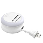 Ultimate 7-in-1 Retractable USB Charging Station with 8-Color Mood Lighting
