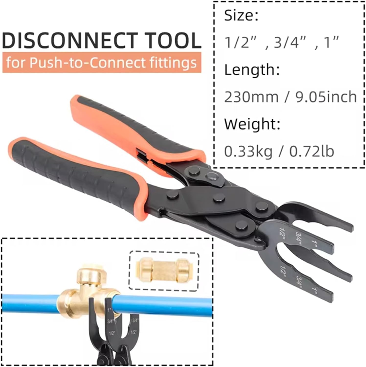 Exklusivt erbjudande💥Verktyg för att enkelt ta bort "push-to-connect"-kopplingar (1/2 tum, 3/4 tum, 1 tum)