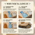 😻💕 Super Cute Sea Glass Cat Wall Hanging✨🐾