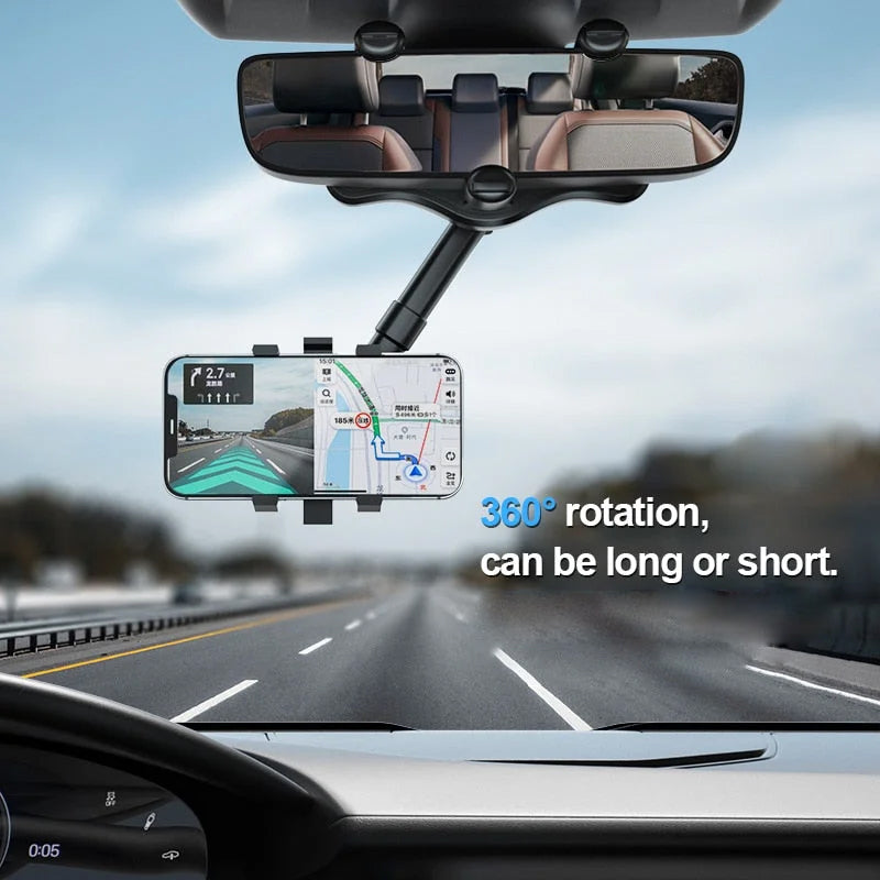 🤳🏽Multifunktionel 360 drejelig telefonholder til bakspejl i bilen
