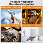 Portable Laptop Stand with Magnetic Phone Holder – Foldable & Adjustable