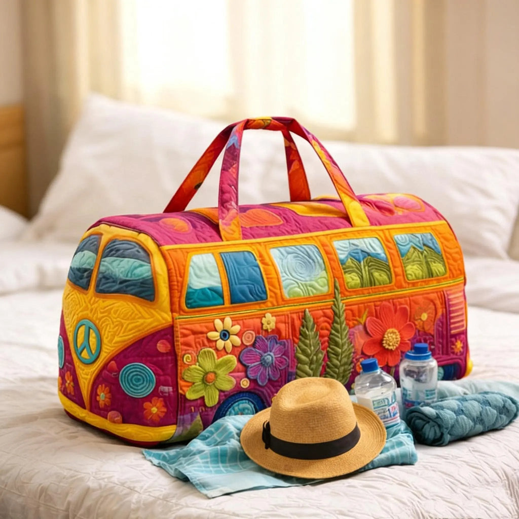 Unisex Boho Vatteret Weekender Rejsetaske, Let & Komfortabel, Hippie Design