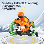 2-i-1 flyvende motorcykel – RC-motorcykel til land og luft med dobbeltfunktion