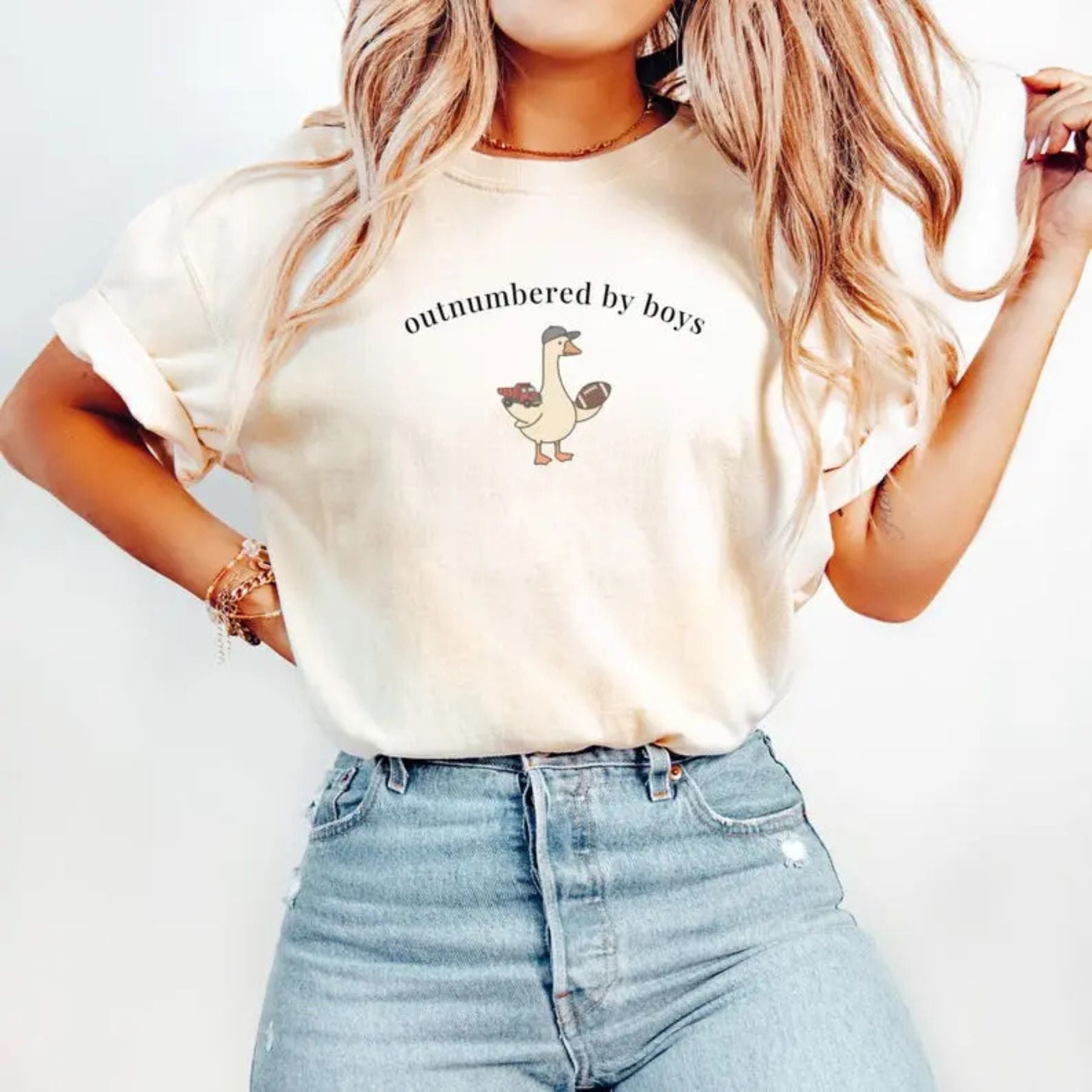 Sjov drengemor-gås T-shirt – Trendy Mors Dag-gave