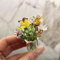 Miniglasblomsterornament Håndværk Kunstig Blomst Blomsterfigur