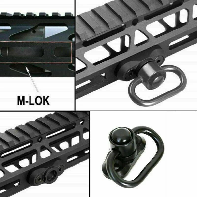 Taktisk single point-bungee-rem med M-LOK QD-beslag