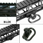 Taktisk single point-bungee-rem med M-LOK QD-beslag
