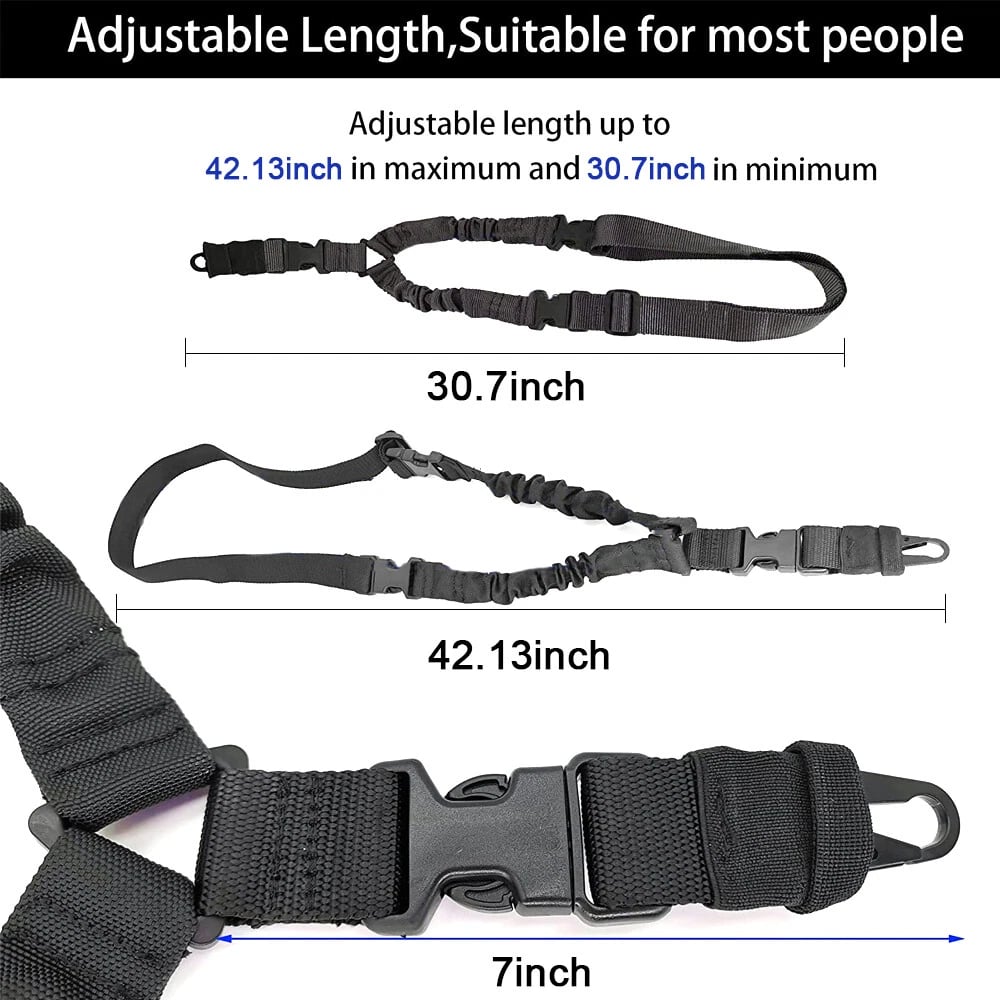 Taktisk single point-bungee-rem med M-LOK QD-beslag