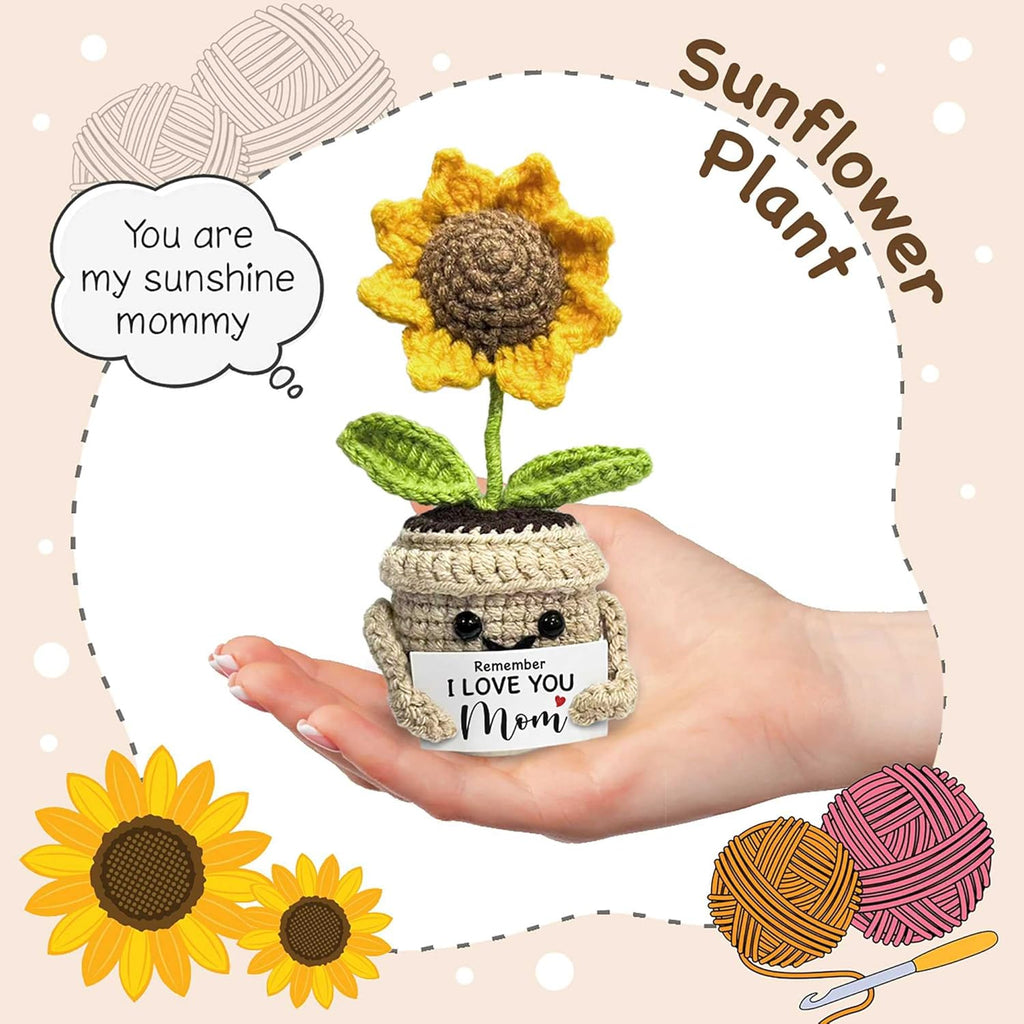🌻Hæklet Sød Solsikke - Husk, jeg elsker dig, mor