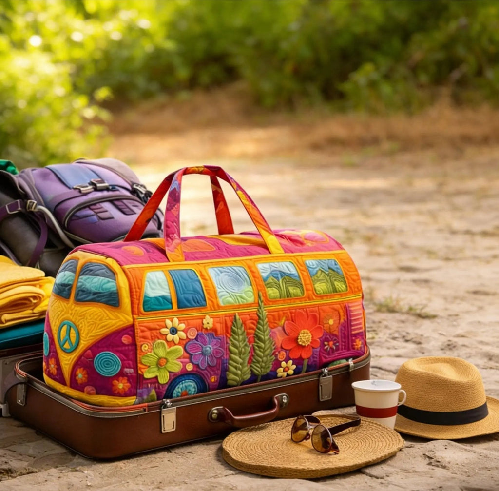 Unisex Boho Vatteret Weekender Rejsetaske, Let & Komfortabel, Hippie Design