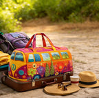 Unisex Boho Vatteret Weekender Rejsetaske, Let & Komfortabel, Hippie Design