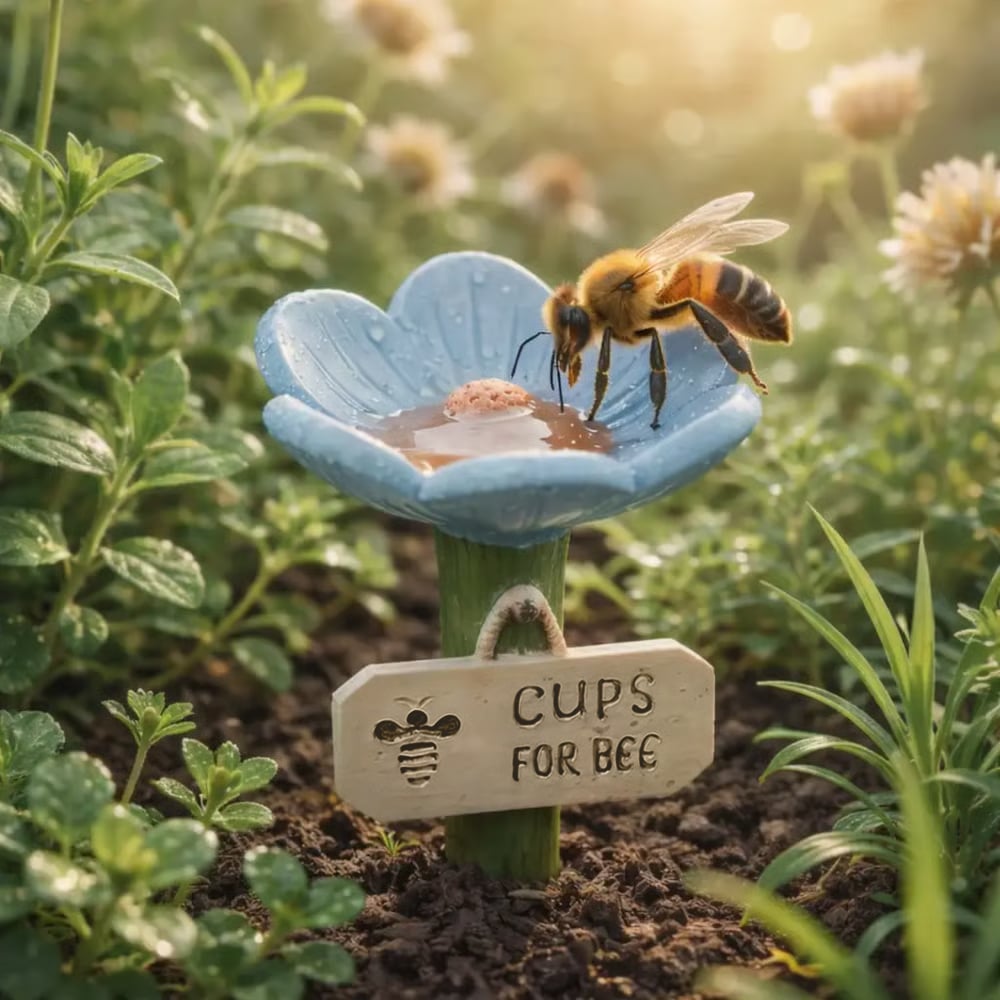 🐝Blomsterformet bidrikkestation💧