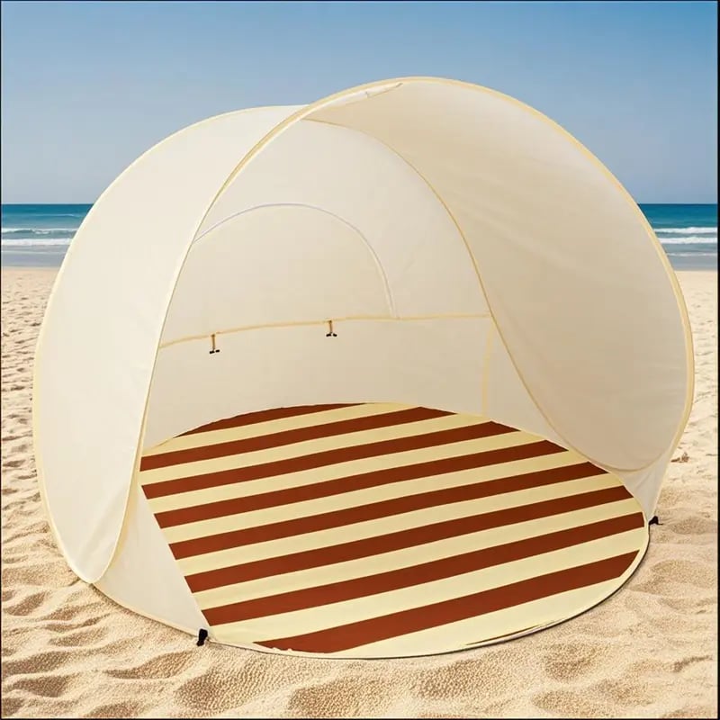 🌞 ⛺ UV-beskyttende pop-up strandtelt