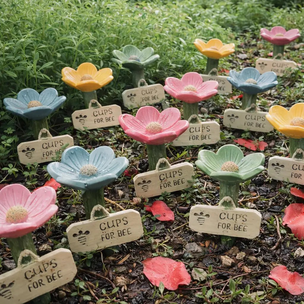 🐝Blomsterformet bidrikkestation💧